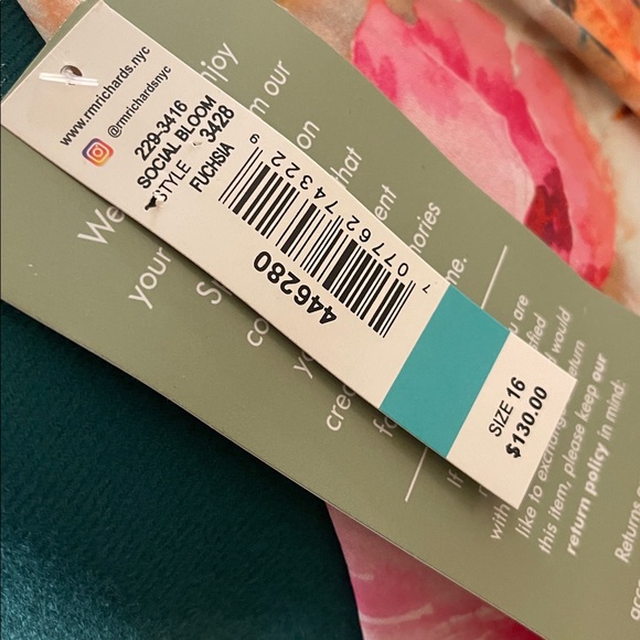 R&M Richards Multicolor Floral Ruffle Maxi Dress 16 Sleeveless - Picture 4 of 9